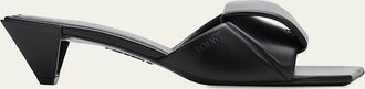 Loewe 45mm Origami Leather Slide Sandals