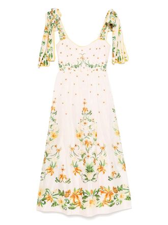 Farm Rio Botanical Beauty midi-jurk - Roze
