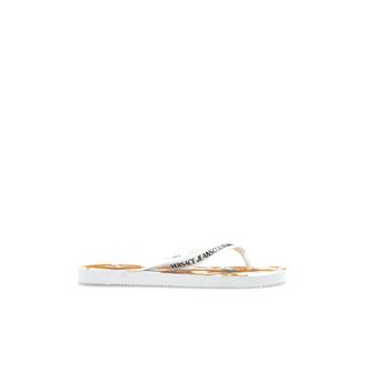 Versace Jeans Couture Flip Flops, female, White, Size: 11 US Rubber Slides with Logo