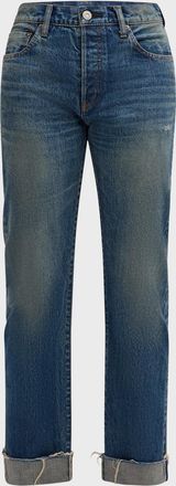 Moussy Vintage Hopewell Straight Cuffed Jeans