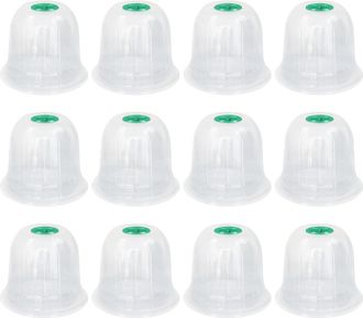 OEM Cloche De Potager - Pvc Transparent - 20x20 Cm - Pour Protection Semis Gel&eacute;e - A&eacute;ration R&eacute;glable - Lot De 12