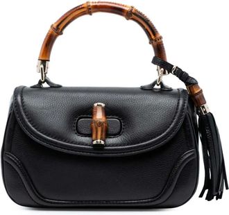 Gucci Borsa a tracolla New Bamboo media in pelle 2016-2025 - Nero
