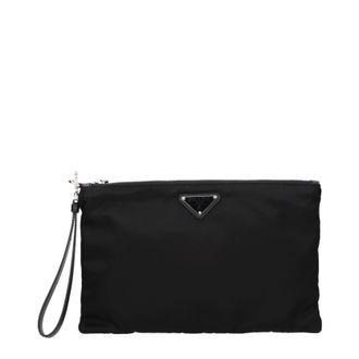 Prada mannens Etui zwarte stof