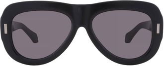 Ferragamo Ferragamo Grey Pilot Ladies Sunglasses SF2029SE 001 57
