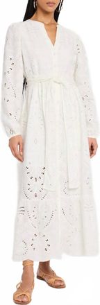 Marie Oliver Hannon Eyelet Dress In Oyster