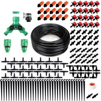 OEM Sistema De Riego De Jard&iacute;n - Kit De Riego Por Goteo De 158 Piezas + Sistema De Riego Por Microgoteo Autom&aacute;tico De 40 M, Sistema De Nebulizaci&oacute;n Autom&aacute;