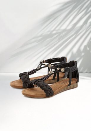 Lascana Womens Embellished Braided Tanals