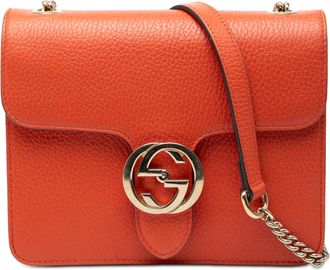 Gucci Tweedehands Klein Dollar Kalfsleder Interlocking G Schoudertas