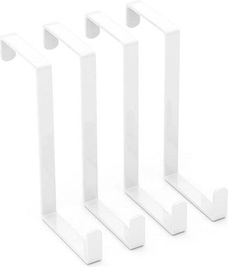 No Brand Dailygoods - Perchero De Puerta, 4 Piezas, Perchero De Pared Sin Taladro, Gancho Reversible En Forma De Z