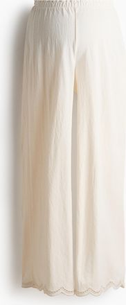 H&M MAMA Schlupfhose mit Wellenkanten - White