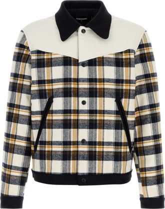 Dsquared2 Multicolor Check Pattern Bomber Jacket