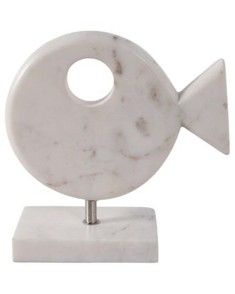 Sagebrook Home 9X9in Marble Fish On Stand