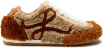 Loewe Ballet Runner 2.0 Panelled Shearling Sneakers - Tan - 39 (IT39 / UK6)