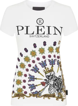Philipp Plein T-shirt Sexy Pure Skeleton tattoo with Crystals