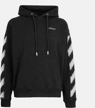Off-white Mens Hooded Neck Oversize Fit Skate Sweatshirt - Black/Multi - Size: 42
