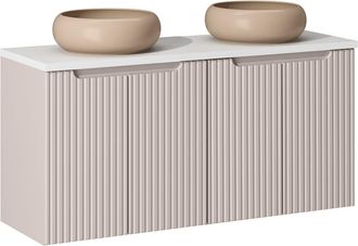 Petits Meubles Mueble doble lavabo 120cm 4 puertas paneles de melamina y mdf