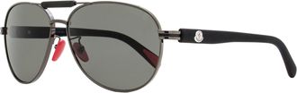 Moncler Mens Steller Pilot Sunglasses ML0241-H 08A Gunmetal 62mm