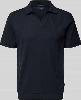 Joop Regular Fit Poloshirt mit V-Ausschnitt Modell Baronito in Blau, Gr&ouml;&szlig;e XXXL