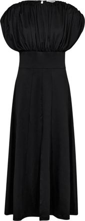 Co'Couture Cattiacc Jurk met Split - Dames - Casual kleedjes - Zwart - S - Polyester - Kleedjes