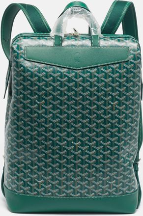 Goyard Green Goyardine Coated Canvas And Leather Cisalpin Backpack