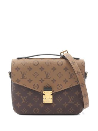 Louis Vuitton 2020 Monogram pochette metis mm tote bag - women - PVC/Leather - One Size - Brown