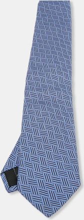 S.T. Dupont S. t. Dupont Blue Patterned Silk Tie