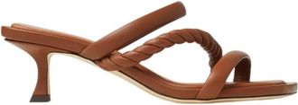 Jimmy Choo London Diosa 50 Leather Sandals, Brand Size 35.5 ( US Size 5.5 )