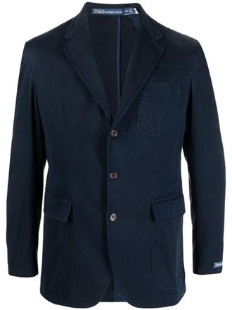 Polo Ralph Lauren notched-lapel single-breasted blazer - Blue