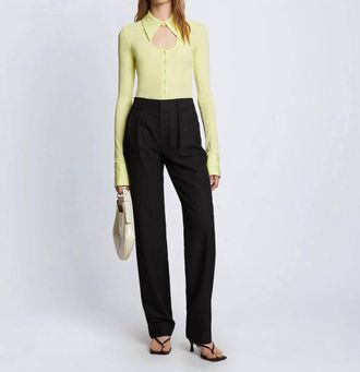 Proenza Schouler Drapey Suiting Trousers In Black