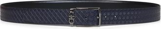Ferragamo Omkeerbare en verstelbare Gancini riem - Heren - Riemen - Zwart - 110 CM - Leer - Accessoires
