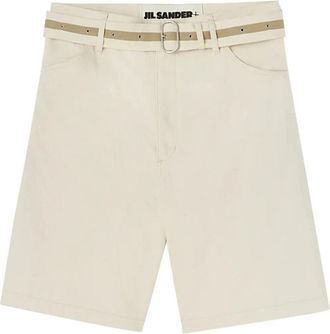 Jil Sander Bermuda Shorts met Riem - Heren - Korte Broeken - Beige - W30 - Katoen - Korte Broeken