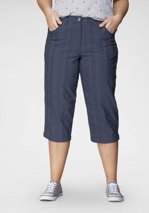 KjBrand Caprihose KJBRAND Babsie: bequemer Oberschenkel, Damen, Gr. 42, N-Gr, blau, Web, Obermaterial: 47% Baumwolle, 45% Polyester, 6% Viskose, 2% Elasthan, 