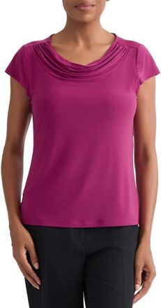 Kasper Cowl Neck Knit Top in Cerise at Nordstrom, Size X-Small