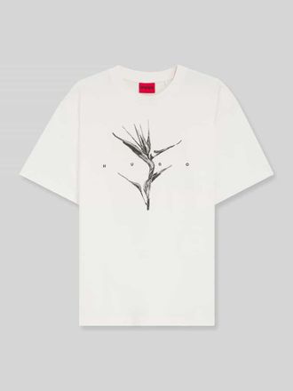 HUGO BOSS Relaxed Fit T-Shirt aus reiner Baumwolle Modell DARISE in Weiss, Gr&ouml;&szlig;e XXL