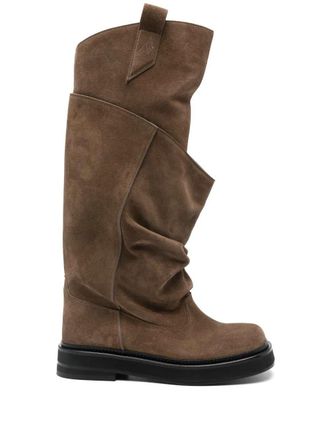 The Attico Die Attico Robin Promenade kniehohen Wildlederstiefel