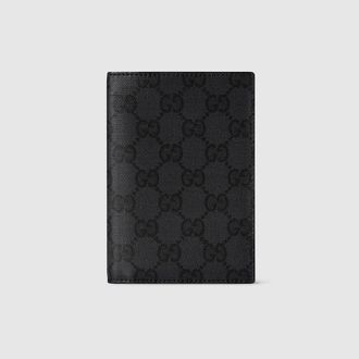 Gucci Essence Classic Passport Case, Black, Original GG Fabric