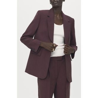 Mango Suit Blazer in Purple at Nordstrom, Size X-Small