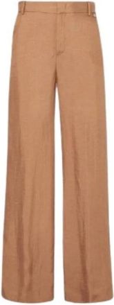 Liu Jo Pantal&oacute;n Palazzo - Dames - Wijde Broeken - Bruin - L - Leer - Broeken