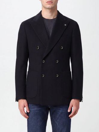 Tagliatore Blazer doppiopetto slim fit in puro cashmere con rever classico