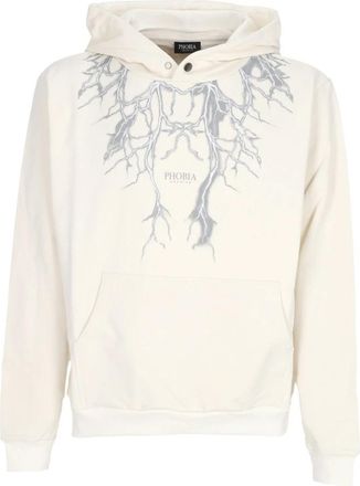 Phobia Archive Lightning Hoodie - Heren - Hoodies - Wit - M - Katoen - Hoodies & sweatvesten