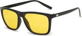 Generic Woman Outdoor Driving Sunglasses Commuter Men Vacation Decorative Sun Glasses(Yellow)