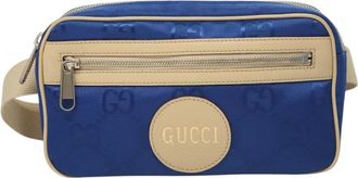 Gucci Off The Grid Belt Gg Econyl Blue Canvas Handbag (Pre-Owned)
