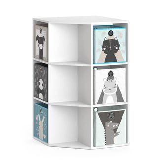 Vicco Estanter&iacute;a Infantil Luigi, Blanco, 64 X 107.8 Cm Con 6 Cajas Plegables Opt.2, Vicco
