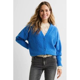 Anytime gebreide vest blauw