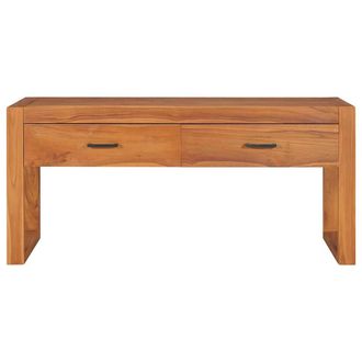 Berkfield Home TV Cabinet 100x40x45 cm Teak Wood in Brown | Size: 100 x 40 x 45 cm
