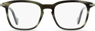 Moncler marble-effect rectangular-frame glasses - men - Acetate - One Size - Grey