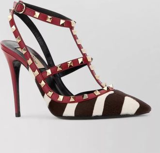 Valentino Garavani leather printed pumps