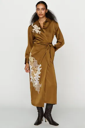 Bl^nk London Veraba Satin Wrap Dress