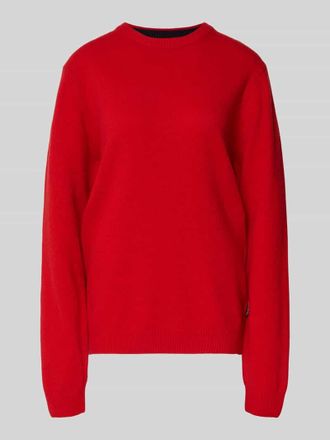 Casual Friday Casual Friday Oversized Strickpullover mit gerippten Abschl&uuml;ssen in Rot, Gr&ouml;&szlig;e XXL