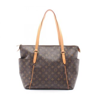 Louis Vuitton Brown Monogram Leather Handbag Tote Bag (Pre-Owned)
